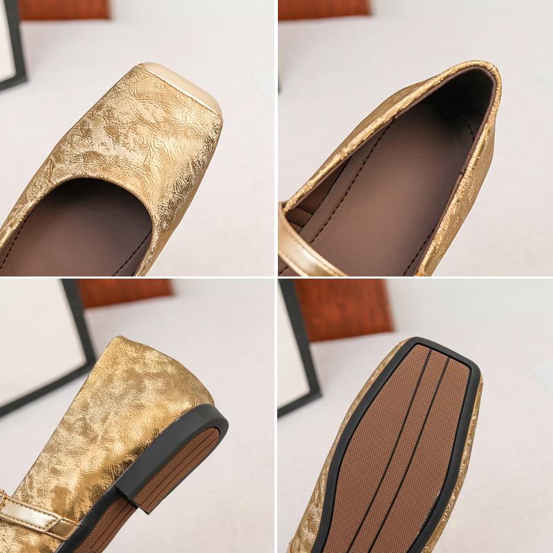 Women's Square Toe Mary Jane Flats Casual Ballet Shoes Walking Shoes with Adjustable Strap Slip On Comfortable Work Flats Soft Dressy Shoes for Women