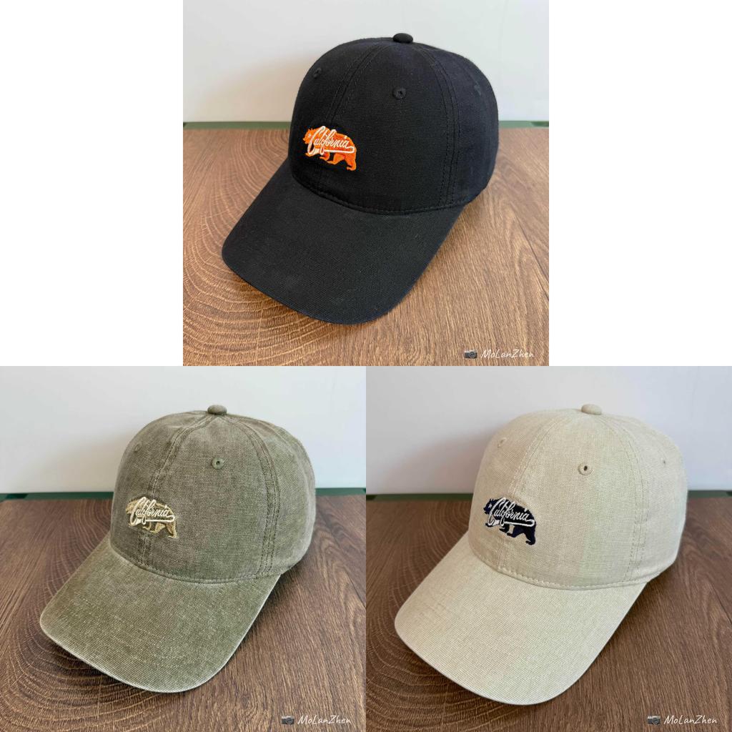 Bear Embroidery Baseball Cap With Wide Brim For Men Women Summer Sunshade