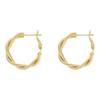 Hoop Earrings Ring for Women S925 Large Surgical Stainless Steel Can Be Left On Catchless Simple Design Twist