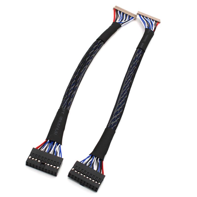 

15-inch LVDS LCD display DF14 to DuPont 2.54 20-pin flame-retardant connection cable