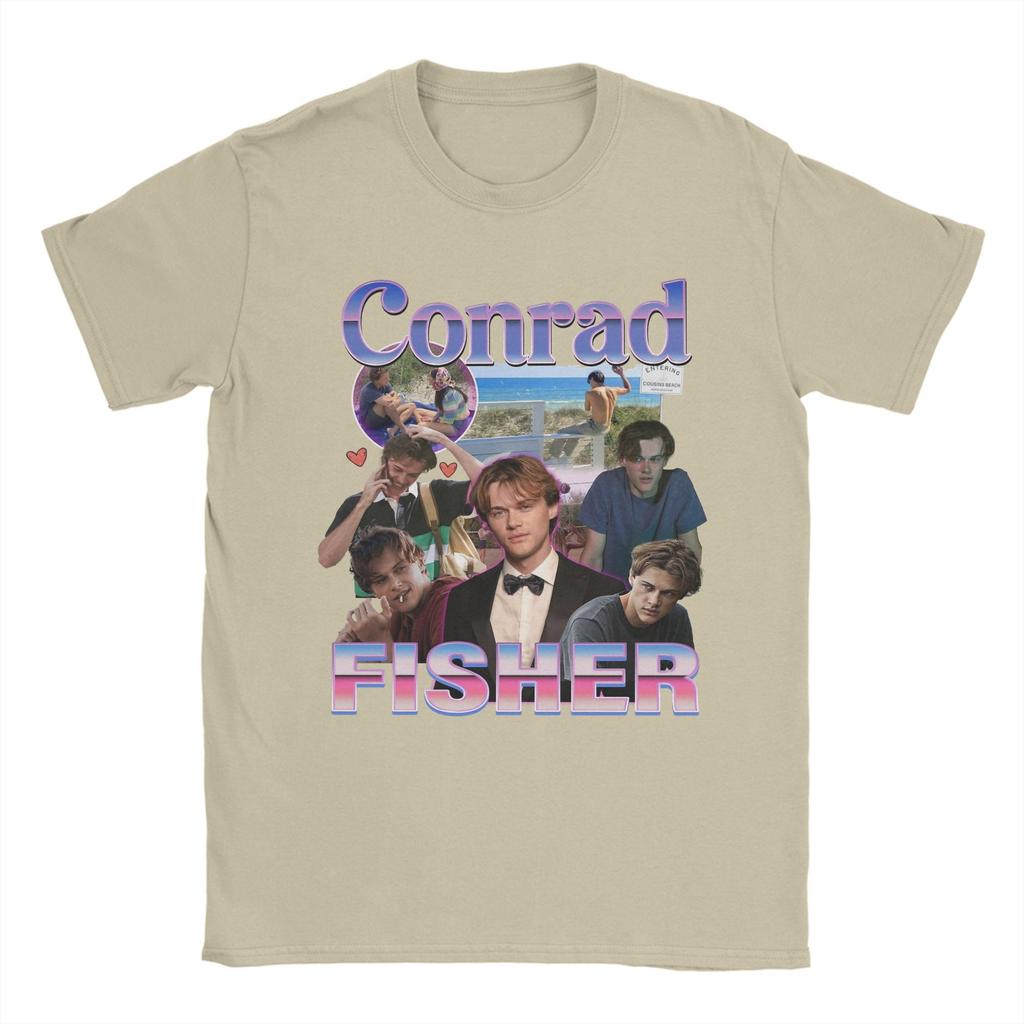 Men's Conrad Fisher The Summer I Turned Pretty Bootleg T Shirts  100% Cotton Clothing Casual Short Sleeve Crewneck Tees T-Shirt