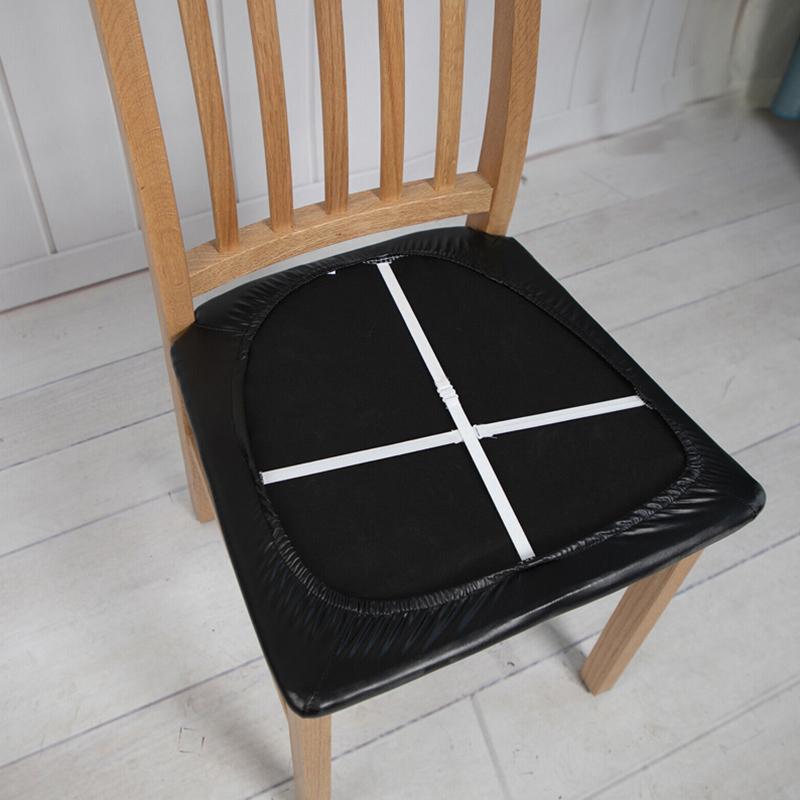1PC PU Leather Dining Soft Cushion Chair Covers Restaurant Chair Covers Hotel Chair Cushion Covers Removable Suit for 36-48cm