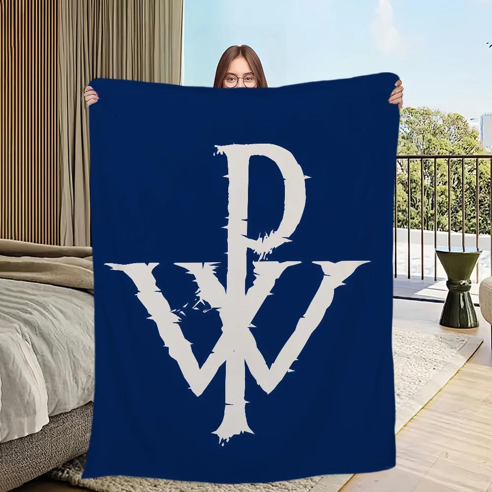 Warm Flannel Soft Plush Throw Blanket for Sofa Living Room Office Bedroom Travel Powerwolf Gift SingleSided Printed