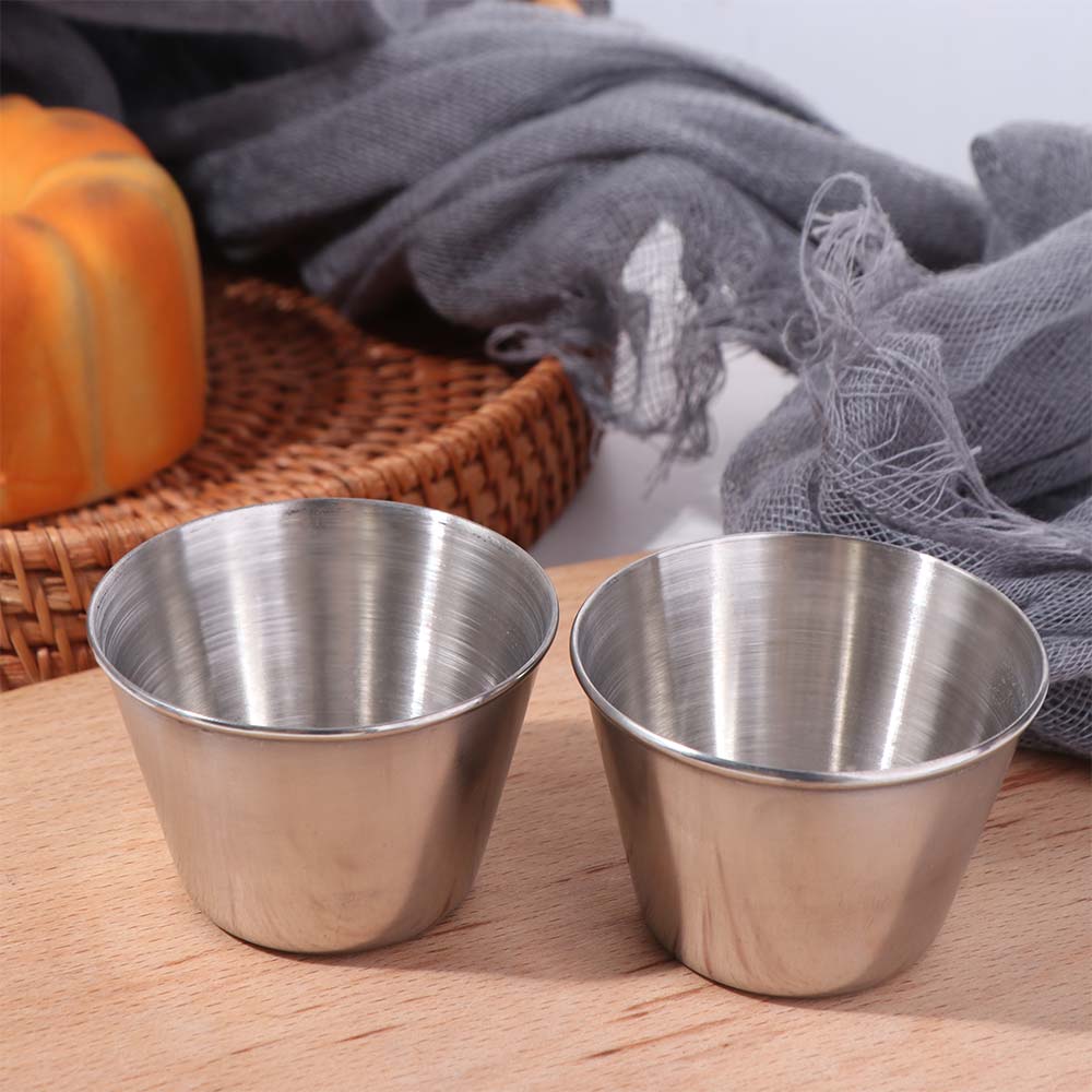 12PCS/SET 304 Stainless Steel Dipping Sauce Cup Small Size Seasoning Dish  Sushi Preparation