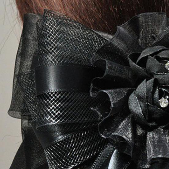 Lace Decorated Hair Accessories Bowknot Flower Decor Mesh Bag Hair