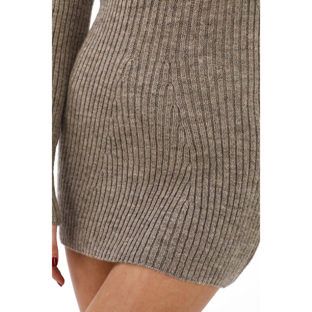 Corded Winter Knitwear Dress-mink