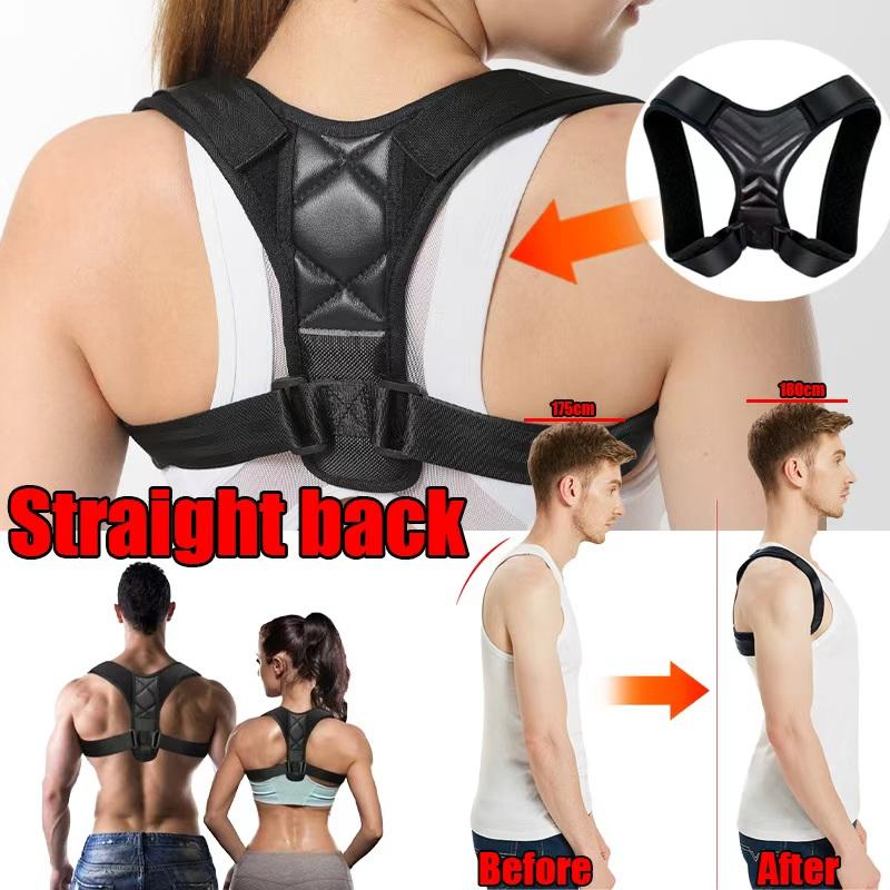 Back Posture Correction Belt Adjustable Unisex Breathable Hunchback Prevention Neck Shoulder Support for Home Office
