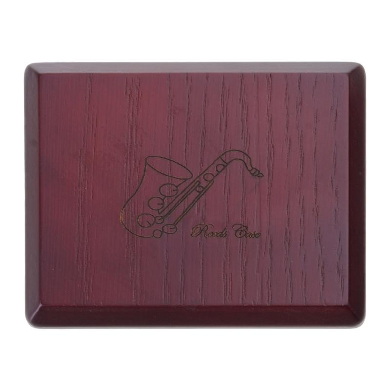 Double Layer Bassoon Reed Case 10 Reed Capacity with Ventilated Design Wood Construction Secure Closure for Reed красный