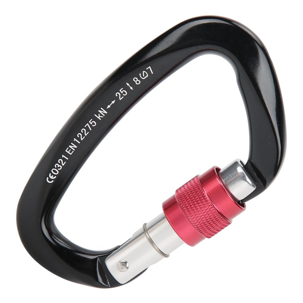 Mountaineering D Locking Carabiner Clips Alloy Heavy Duty Carabiner for Climbing