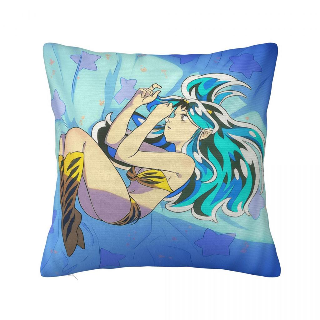 Pillow Cover Urusei Yatsura Anime Custom Cushion Cover Novelty Pillow Case For Office Car Home Decorative Pillowcases