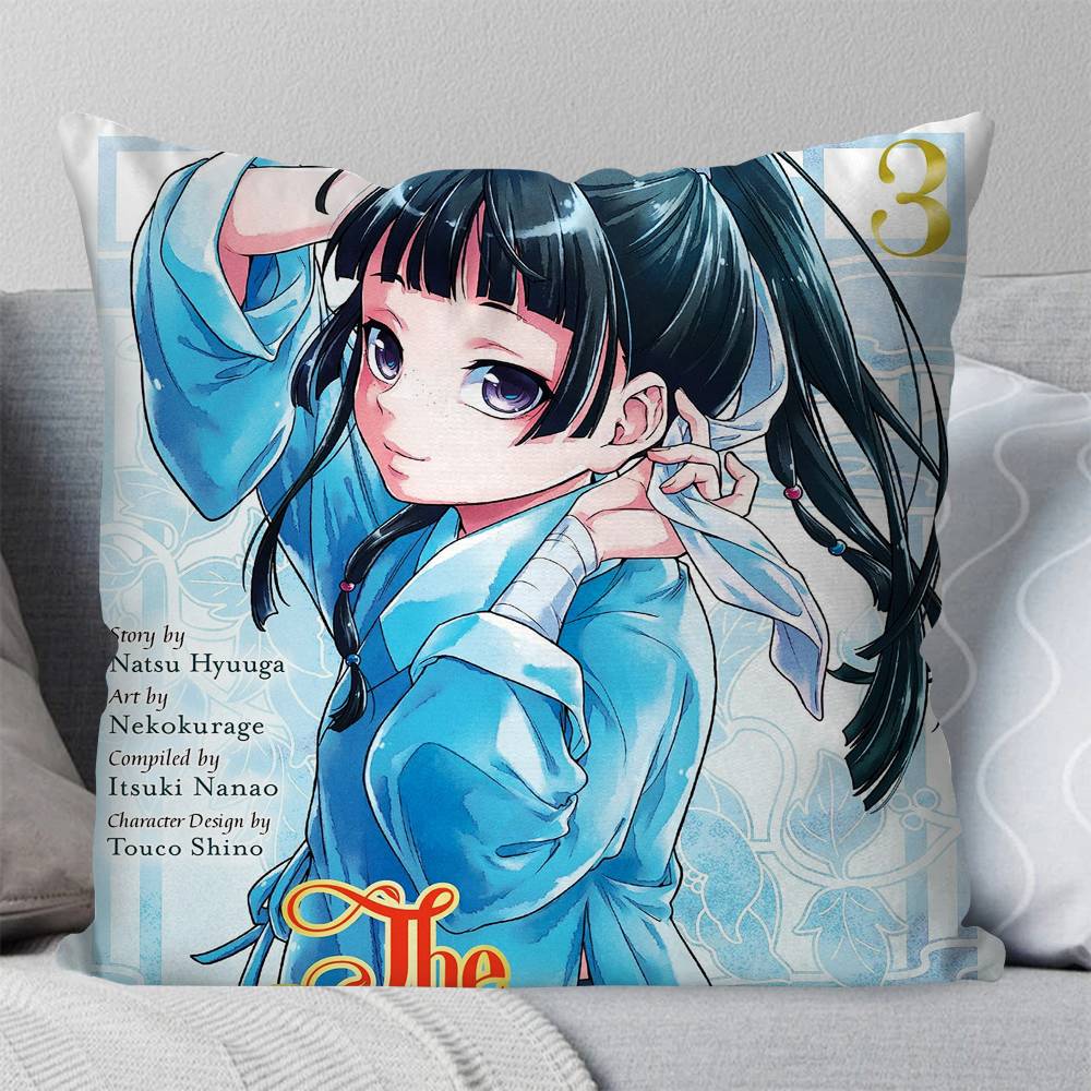 Anime Die Tagebücher der Apothekerin Kissenbezug Quadratisches Kissen Schlafzimmer Sofa Freizeit Komfortkissen Auto Wohnzimmer Heimdekoration