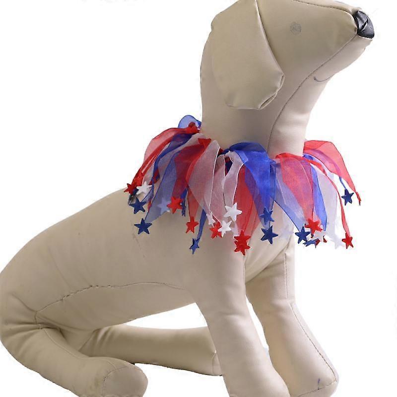 Pet Supplies Pet Collar American Independence Day Dog Caps Festival Jewelry Red Blue White Color Cat And Dog Collar Adjustable