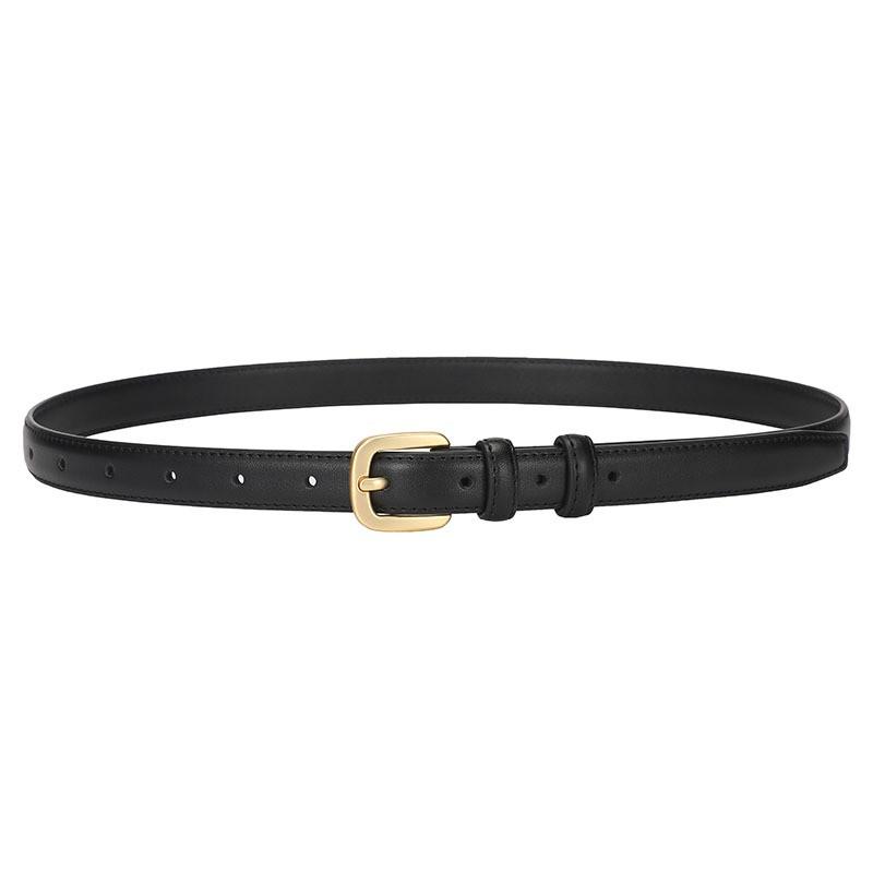 Womens Fashion Leather Belt Slim Decorative Waistband Suits Jeans Business