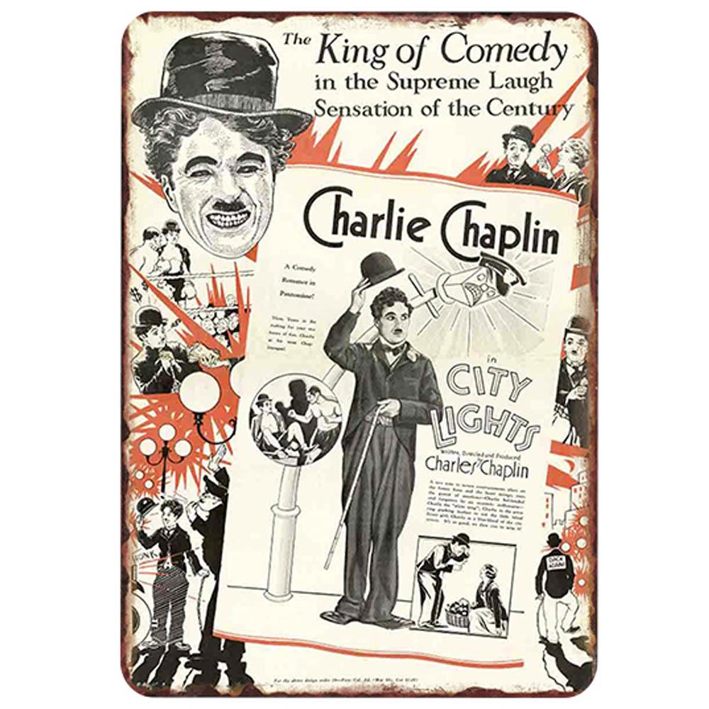 

Винтажный металлический жесть Чаплина, потертый шик, ретро жестяные знаки, металлический плакат, декор для спальни, паба, бара, 20x30 см 20x30cm