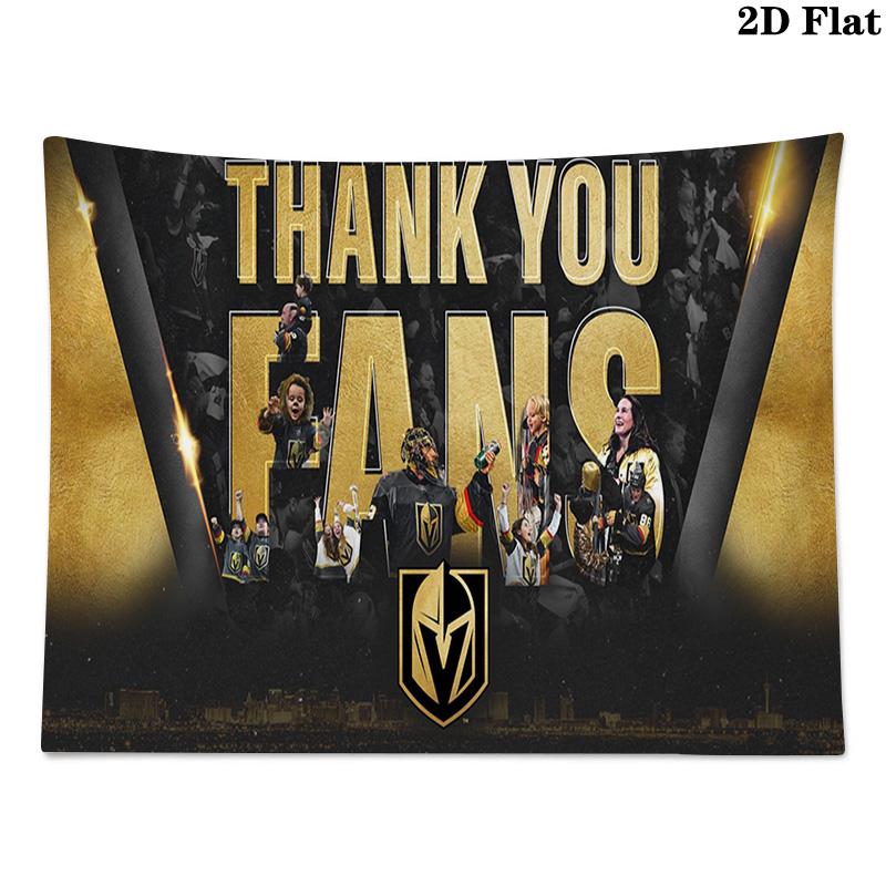 Vegas Golden Knights Wall Tapestry Aesthetic Wall Hanging Printed Fabric Blanket Decorative Tapestries for Bedroom Living Room Home Decor