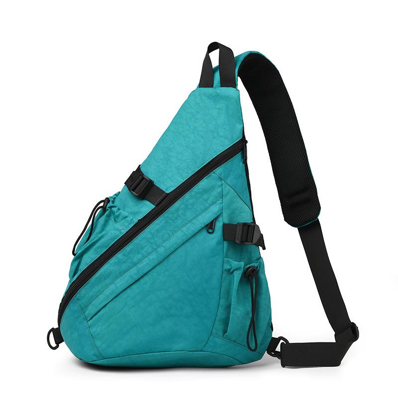 Многофункциональная большая вместительная мужская нагрудная сумка, спортивная велосипедная сумка через плечо синий