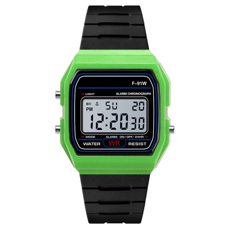 F-91W Analog Digital Motion LED Silicone Strap Multifunction Electronic Watch