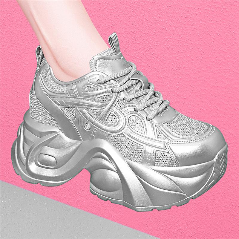 

Women s shoes summer new breathable mesh shoes platform dad shoes fashion casual sports shoes outdoor running shoes 39
