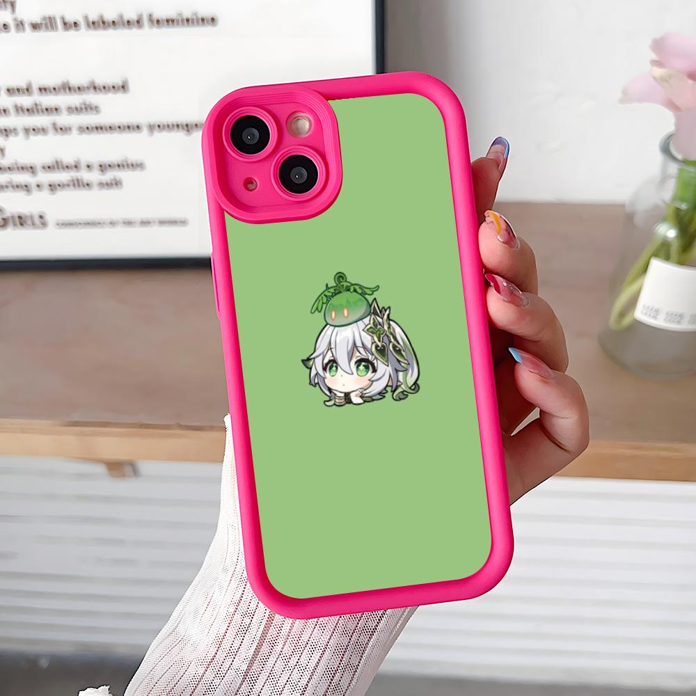 

Game GI Nahida Thicken TPU Mobile Phone Case for iPhone 17 16 15 14 13 12 11 Air Pro Max Plus Colorful Cover iPhone 16 Plus