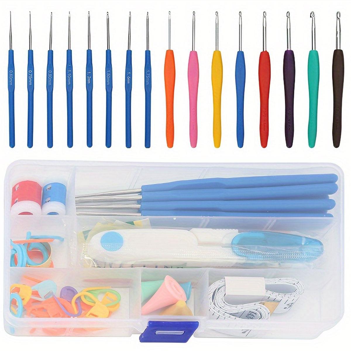 

52pcs/set Crochet Hook Box Set Knitting Needles Thimble Measure Tape Locking Stitch Pins for DTY Craft Household SewingTools ZSY
