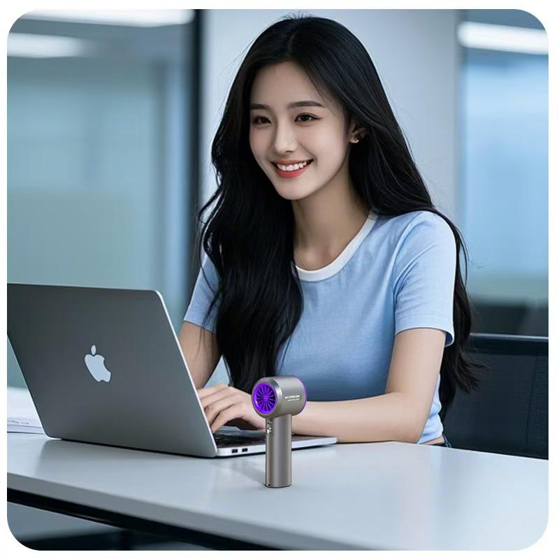 2026 LY11 Silent Portable Handheld Turbine Fan for Dorm & Outdoor Cooling