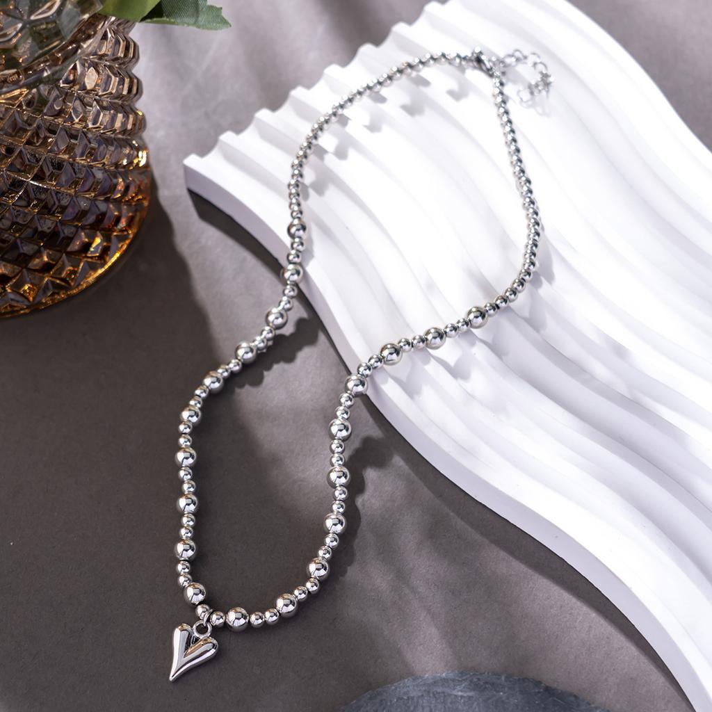 Accessories, Geometric Handmade Beaded Round Bead Neck Chain Women, Versatile Necklace Hot Selling Love Necklace