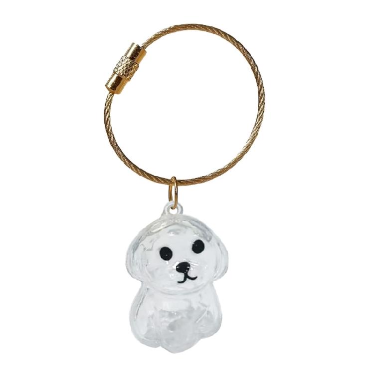 Clear Dog Furs Keepsakes Keychain,Dog Hair Holder Keychain Pet Furs Keepsakes Keychain Memorial Keyring Pet Lover Gift