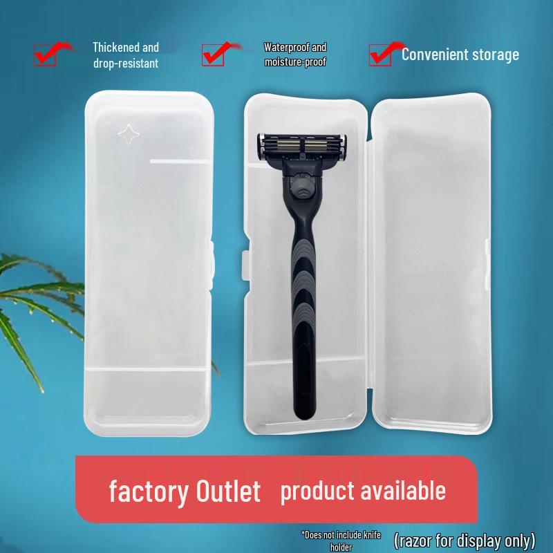 Portable Dustproof Razor Storage Box - Transparent Manual Razor Holder