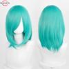 40cm Medium Basic Anime Cosplay Wig Bang Blond  Black White Red Pink Green Brown Gold Blue Heat Resistant Synthetic Hair Wigs