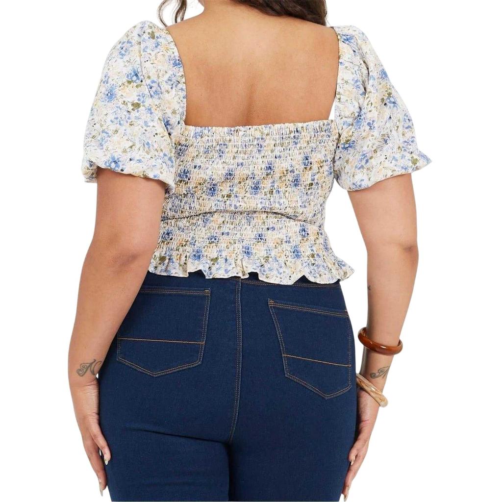 BRAVE SOUL Womens/Ladies Floral Ruched Top