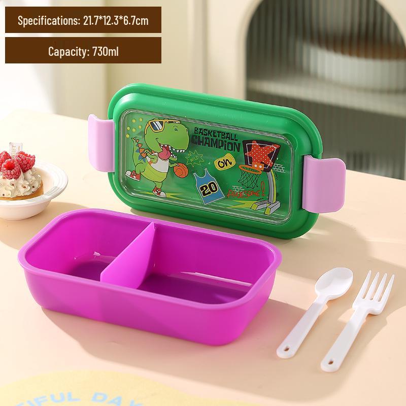 Cute Cartoon Compartment Lunch Box for Kids - Bento, Fruit, and Meal Container