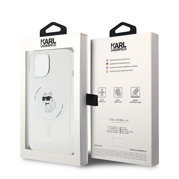 Karl Lagerfeld Klhmp15Shfccnot Iphone 15 / 14 / 13 6.1 Transparent Hardcase Iml Choupette Magsafe