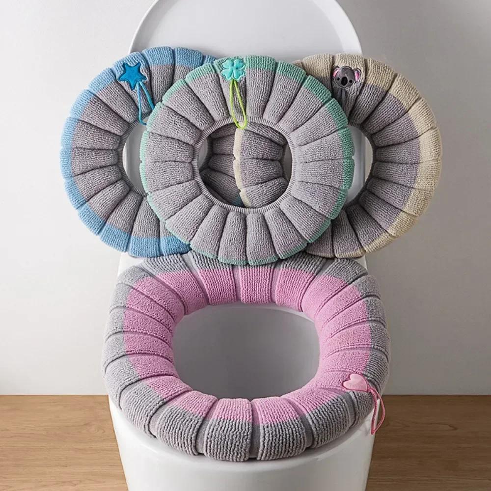Thickened Toilet Mat Antifreeze Toilet Covers Washable Knitted Mat Gentle Animated Toilet Seat Covers Bathroom Products