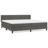 Maison Exclusive - Sommier à lattes de lit et matelas Gris foncé 200x200cm Velours