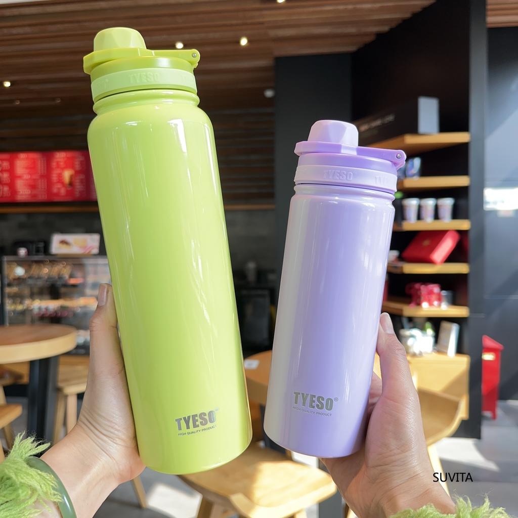 Tyeso Thermos Water Bottle Stainless Steel Portable Sport Vacuum Flask Keeps Cold and Heat Thermal Mug Car Insulated Tumbler Cup