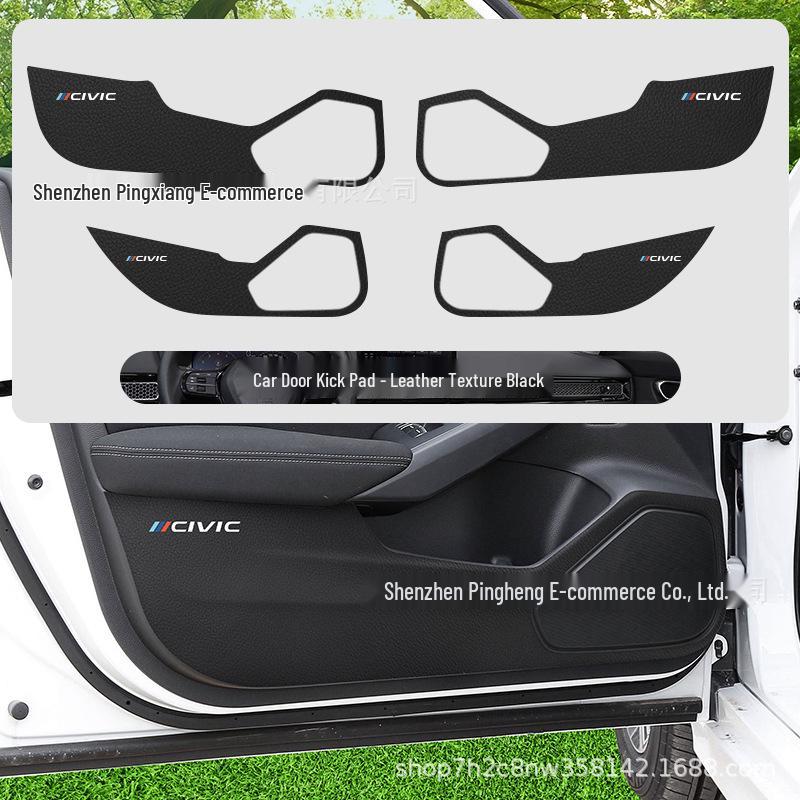 Carbon Fiber Door Anti-Kick Pad for 2021-2023 Honda Civic (11th Gen)