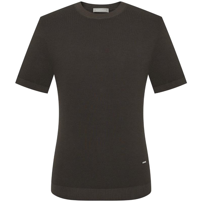 Baoxiniao Men s Round Neck Short Sleeve Knitted T-shirt XL