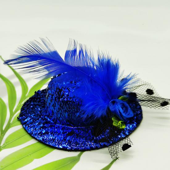 Sombrero para mascota, delicado dobladillo, decoración de plumas, cinturón de sujeción, divertidos accesorios para pollos, sombrero para aves de corral