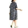 Real Shot Summer New Large Size Straight Skirt Thin Cotton and Linen Dress Women's Clothing
