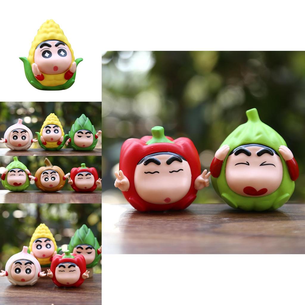 Crayon Fruit Shin Chan Pvc Desktop Decor  Action Figure Model For Collectors