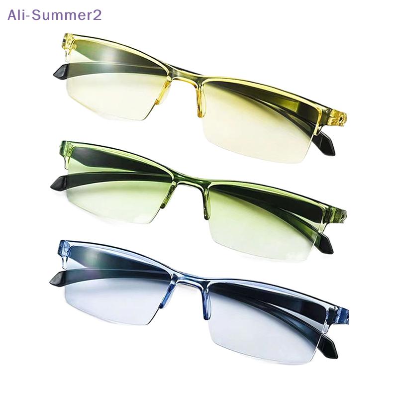 

{MX} Unisex Smart Automatic Zoom Reading Glasses Rimless Ultralight Anti Blue-ray Spectacle Radiation Protection Glasses жовтий