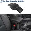 Leather Console Armrest Box Pad Cover W Storage Bag For Jeep Wrangler JL JT 18+