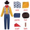 BEAST KINGDOM Anime Bo Peep Woody Cosplay Costume  Cosplay Cowboys Woody Suits Vest Hat Cape Halloween Party Cos Ad#1#W