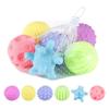 Cute Cartoon Vinyl Baby Hand Grab Ball Bath Toy with Squeeze Sound for Children Play In Water