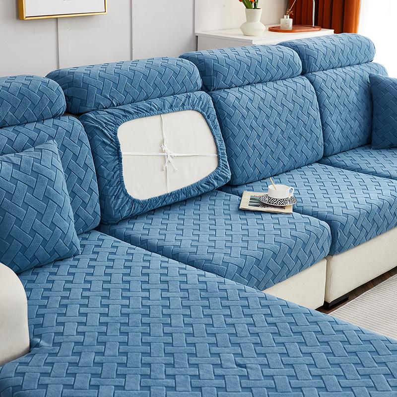 1Pc Jacquard Sofa Slipcover Nonslip Elastic Sofa Cover Couch Cover For Bedroom Office Living Room Home Decor Furniture Protector