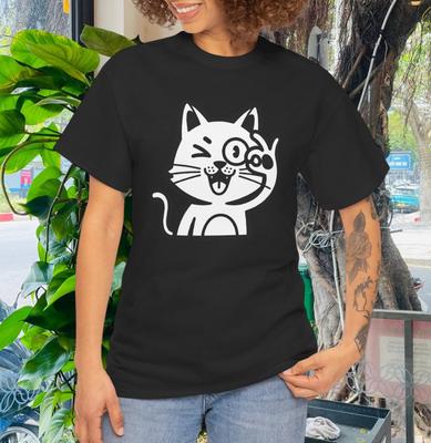 Dandadan Chat Turbo-Mamie Mignon Anime Manga Chat T-Shirt Homme Imprimé au Dos