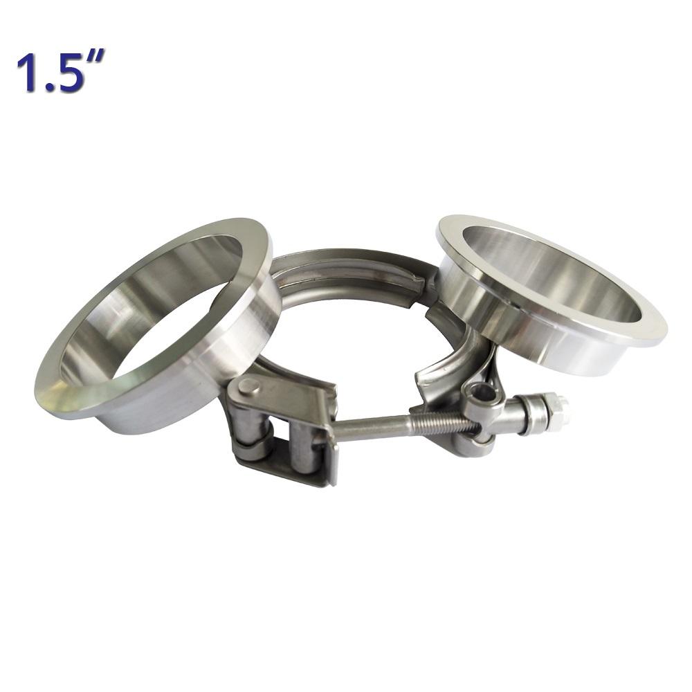 1.5"-5.0"' stainless steel  Quick release V-Band clamp  flat Flange  metal clench  nut  for car Turbo Exhaust Downpipes