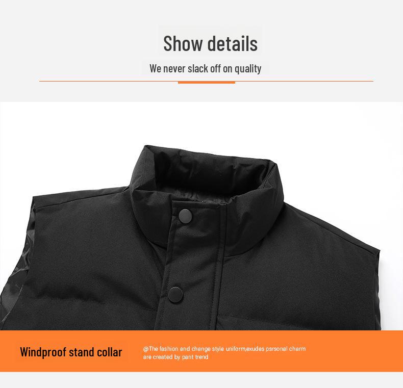 Men's Plus Size Autumn/Winter Casual Down Cotton Vest