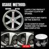 hubcap repair kit, removes hubcap oxidation and scratches, chrome refurbishment, fades repair, restores original brightness