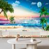 3d Beach Wall Murals Coconut Trees Wallpaper Beach Sea Birds Sailboat Murals Living Room Bedroom Wall Paper